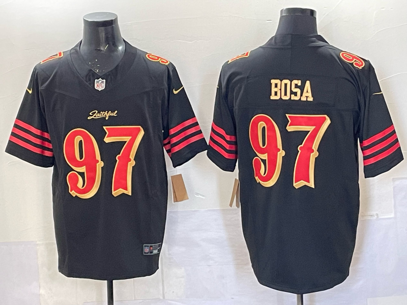 Men San Francisco 49ers #97 Bosa black Limited Nike NFL 2025 Jersey 03